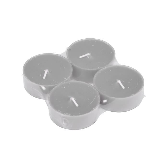 Lot de 4 bougies maxi chauffe plat Perle de glace