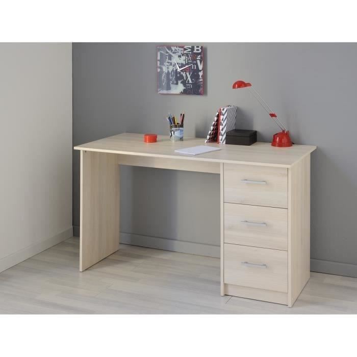 Ensemble bureau 121 cm + chaise de bureau réglable + lampe touch