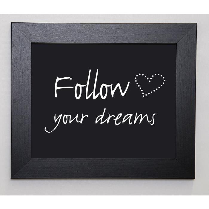 BRAUN STUDIO Image encadrée Follow Dreams 31x37 cm Noir