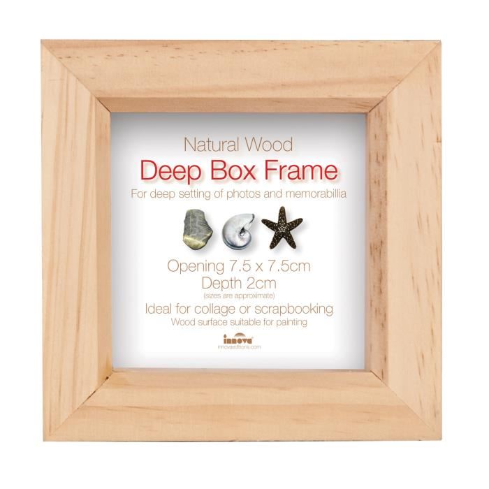 DEEP Cadre photo 7,5x7,5 cm - En bois naturel