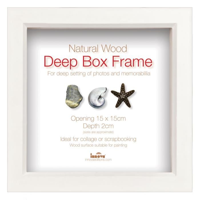 DEEP Cadre photo 15x15 cm - En bois - Blanc