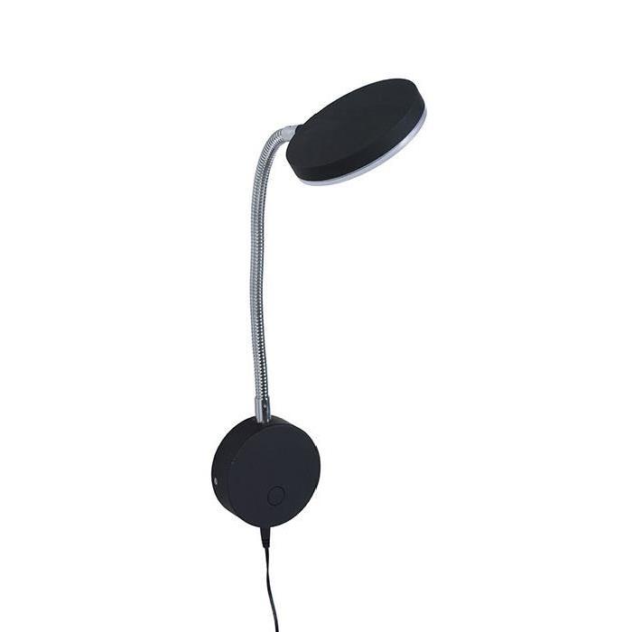 FINN Applique en métal LED L8,5 x 47,5 cm Noir