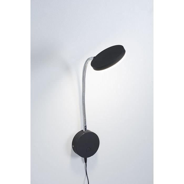 FINN Applique en métal LED L8,5 x 47,5 cm Noir