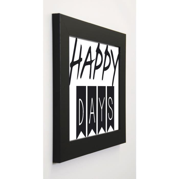 BRAUN STUDIO Image encadrée Happy Days 31x37 cm Noir