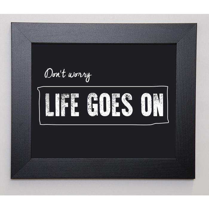 BRAUN STUDIO Image encadrée Life goes on 31x37 cm Noir