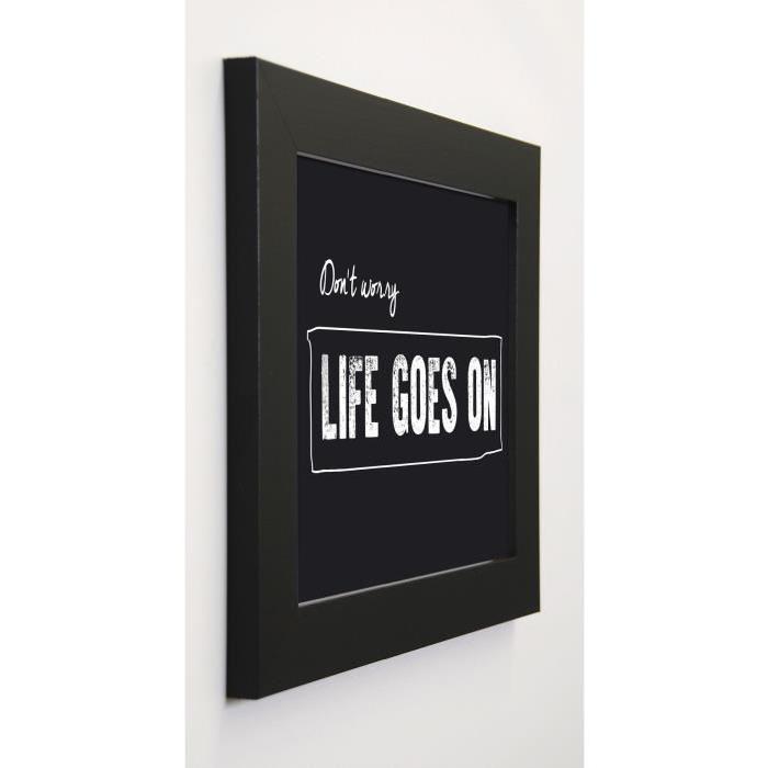 BRAUN STUDIO Image encadrée Life goes on 31x37 cm Noir