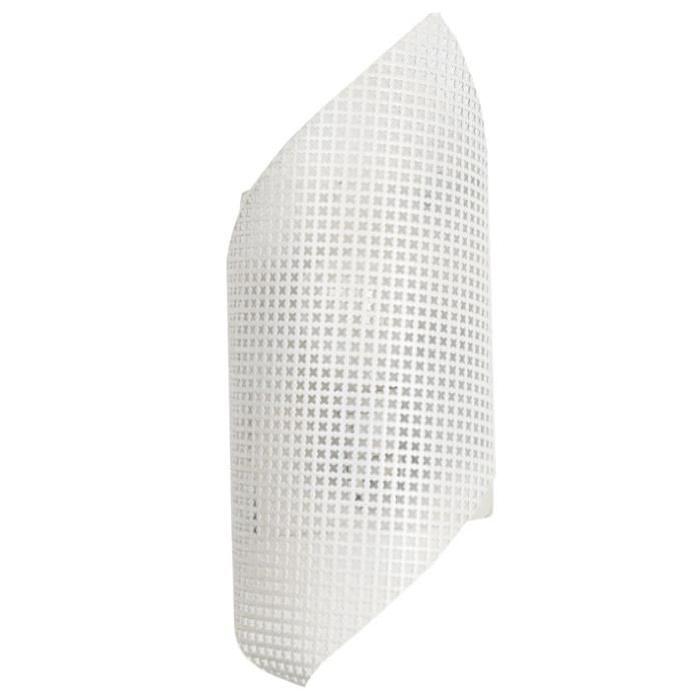 BOUCLE LACY Applique tôle acier perforée trefle 33x13x9 cm Blanc