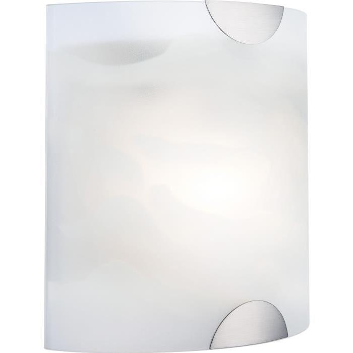 GLOBO Applique nickel L7,5 x l20 x h20 cm - Blanc