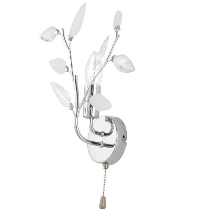 GLOBO LIGHTING Applique - Cristaux acryliques satiné - 35x33 cm - Hauteur 10 cm - Chrome