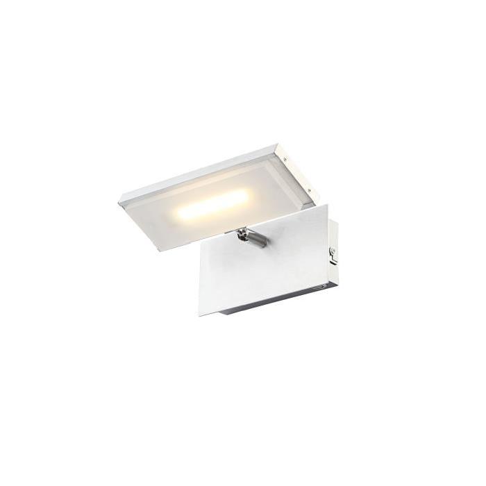 Applique LED aluminium 14x20x14cm Satiné