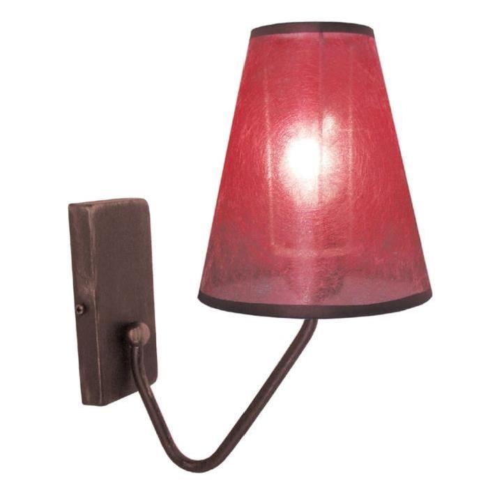 Applique murale TRIPOLI Marron-Rouge E14 40W