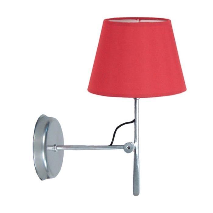 Applique murale ARTICULER Aluminium-Rouge  E14 40W