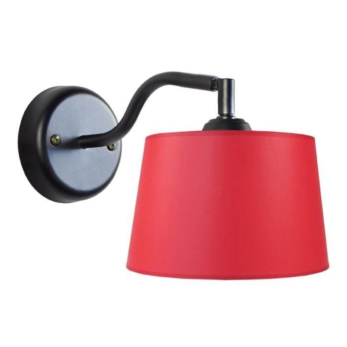 TOSEL Applique murale Laval Ř12 cm E14 40W noir et rouge