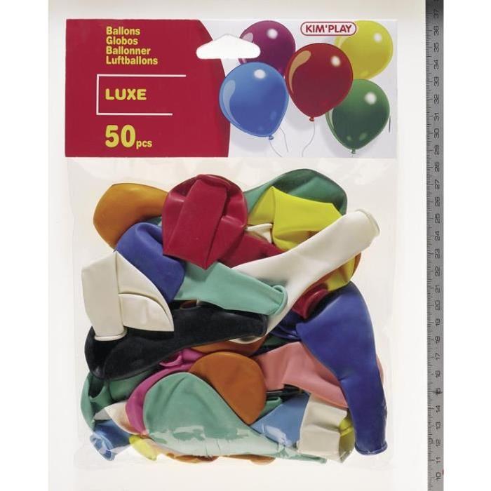 KIMPLAY 50 ballons a gonfler assortis - Multicolore