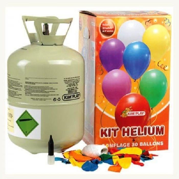 KIMPLAY Bonbonne hélium avec 30 ballons