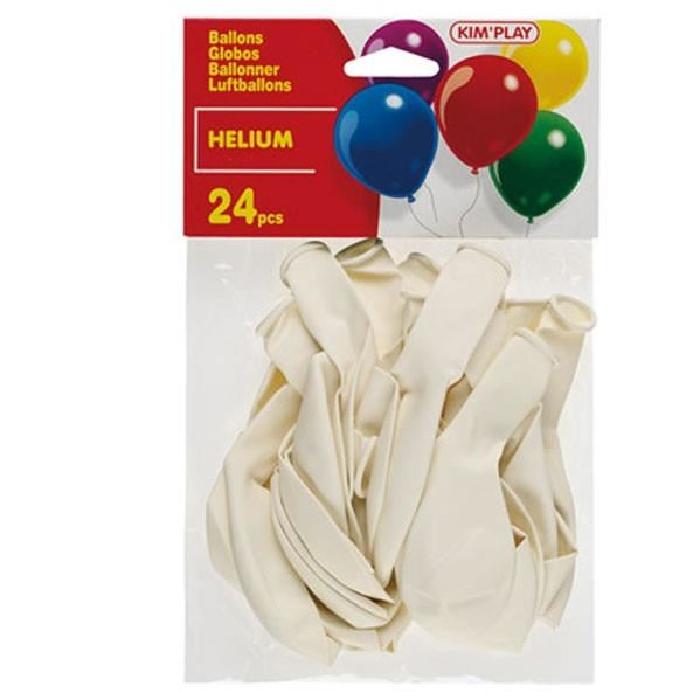 KIMPLAY 24 ballons a hélium - Blanc