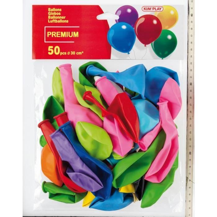 KIMPLAY 50 ballons prenium - Multicolore