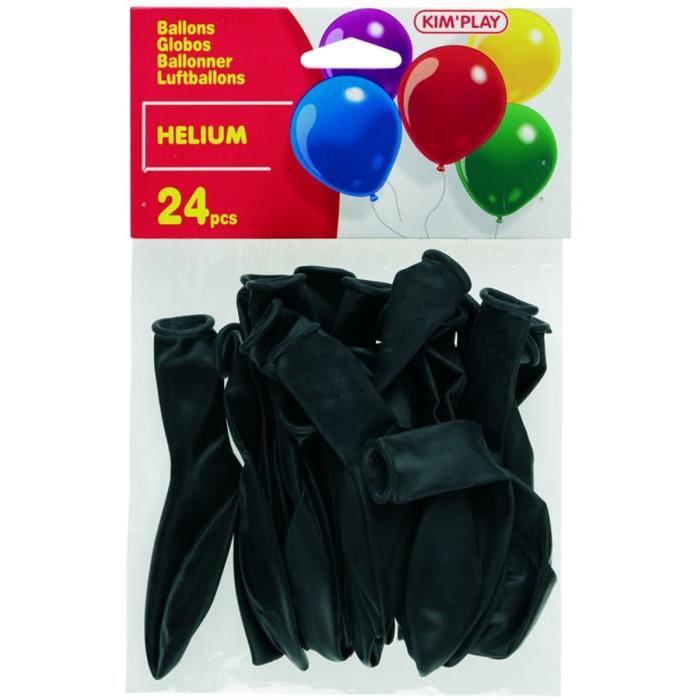 KIMPLAY 24 ballons a hélium - Noir