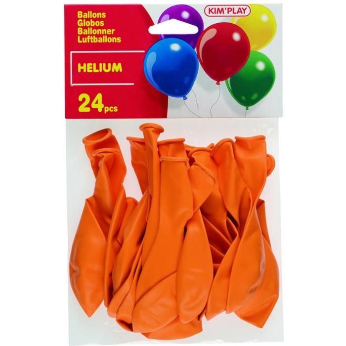 KIMPLAY 24 ballons a hélium - Orange
