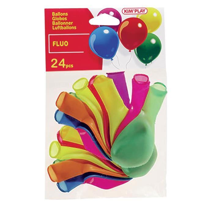 KIMPLAY 24 ballons - Fluo