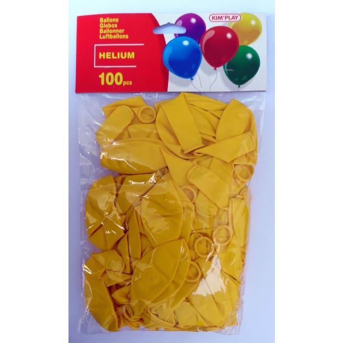 KIMPLAY 100 ballons hélium - Jaune