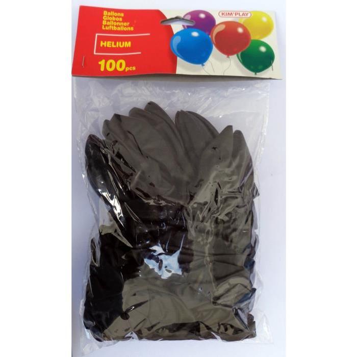 KIMPLAY 100 ballons hélium - Noir