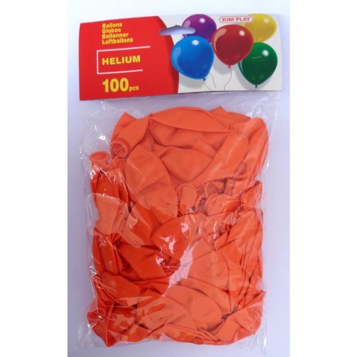 KIMPLAY 100 ballons hélium - Orange