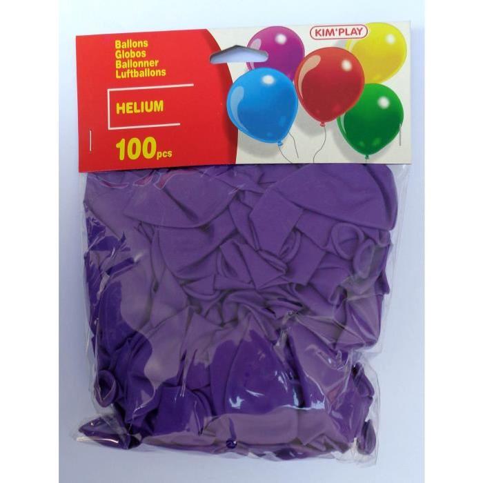 KIMPLAY 100 ballons hélium - Violet