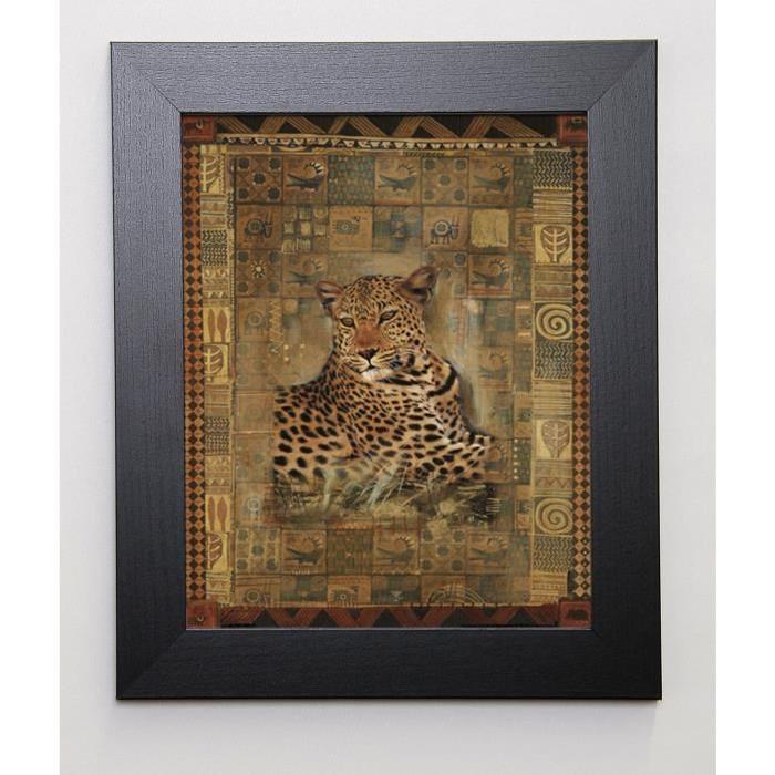 HEFFERAN Image encadrée Leopard 31x37 cm Multicolore