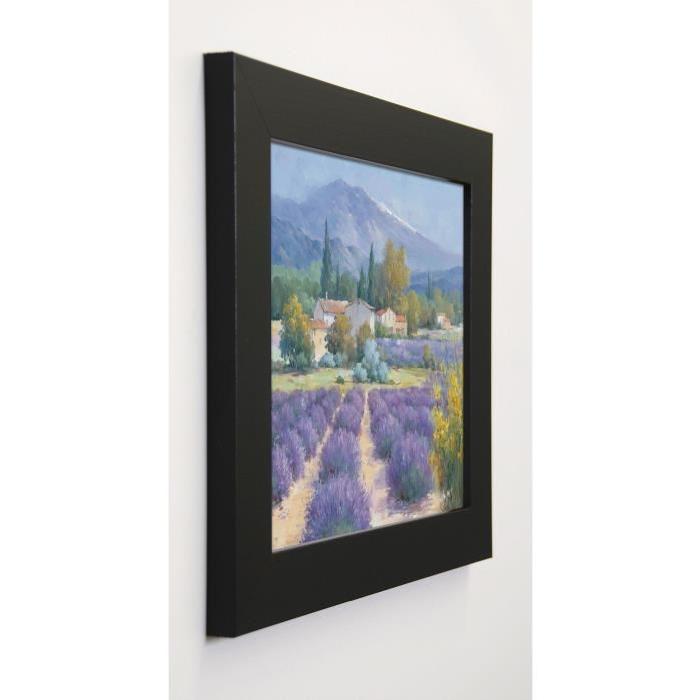 JULIEN Image encadrée Lavandes au pied du Mont ventoux 31x37 cm Violet