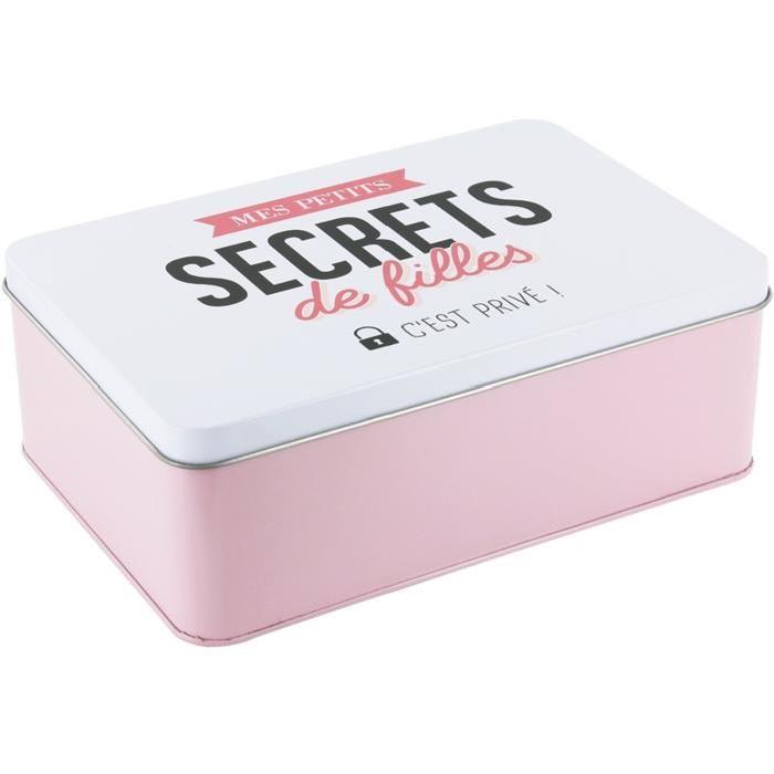 Boîte en Métal Secret de Filles