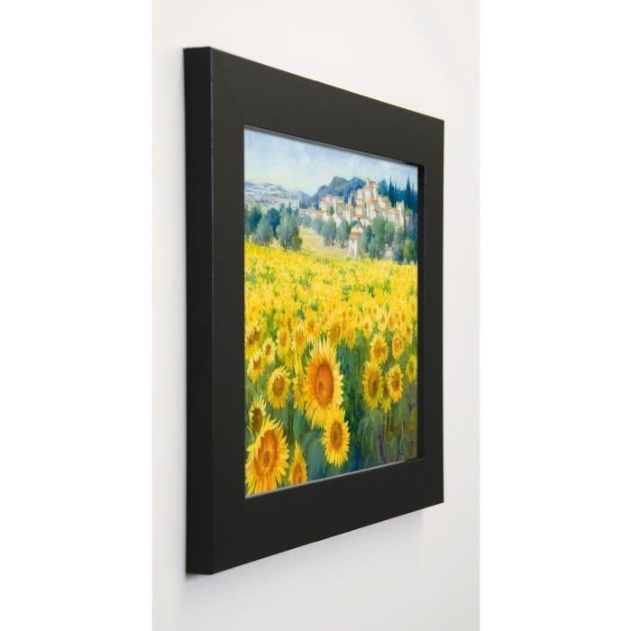 LIM FRANÇOIS Image encadrée Champ de tournesols 31x37 cm Jaune