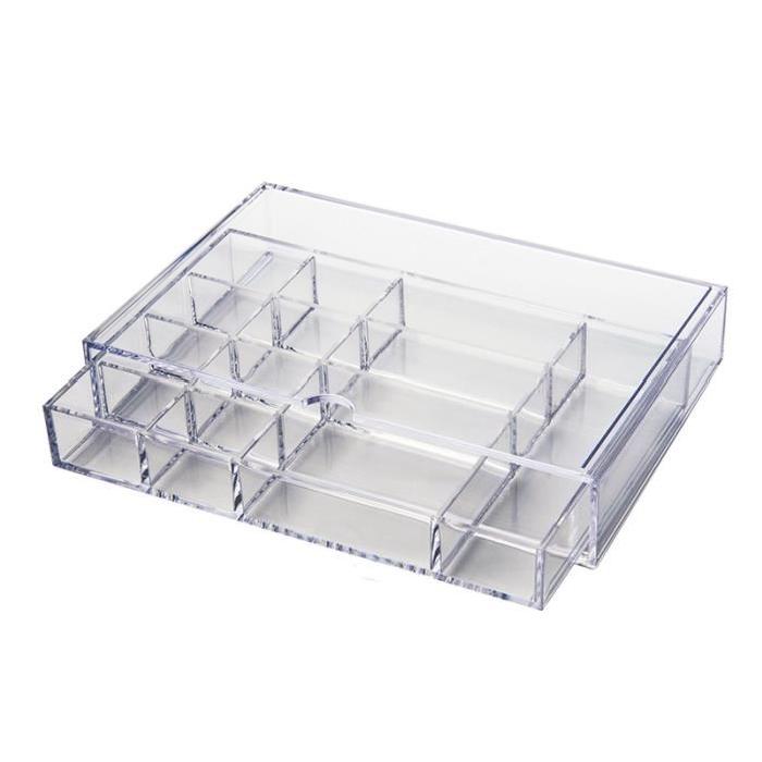 GERSON Organisateur de maquillage - 25x16,5x4,5 cm - Transparent