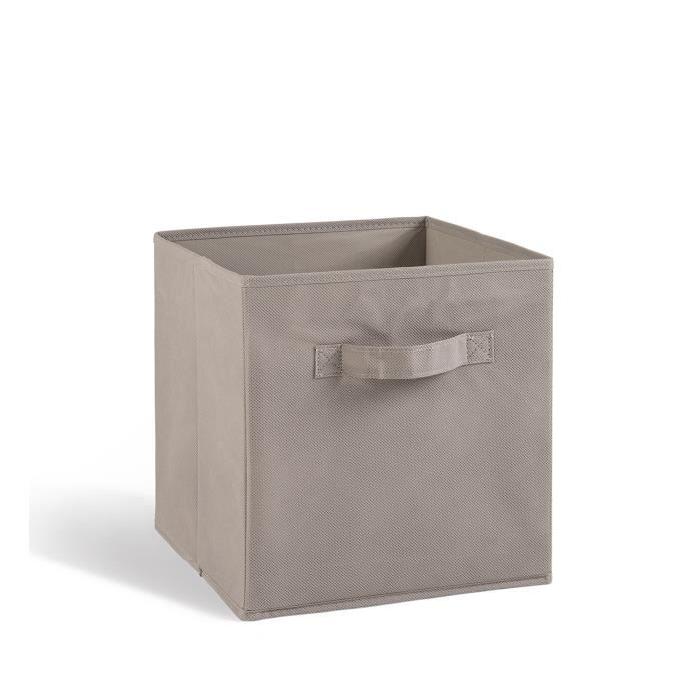 COMPO Tiroir de rangement tissu gris 27x27x28 cm