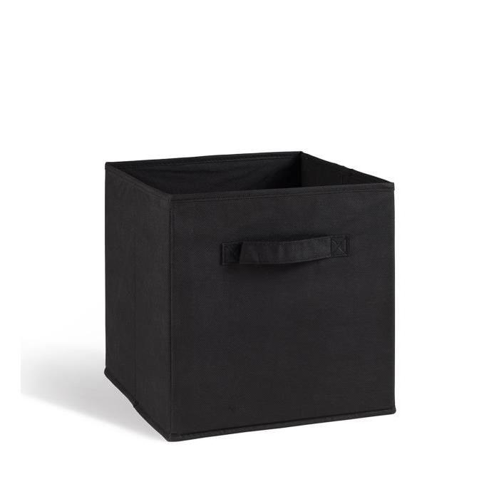 COMPO Tiroir de rangement tissu noir 27x27x28 cm