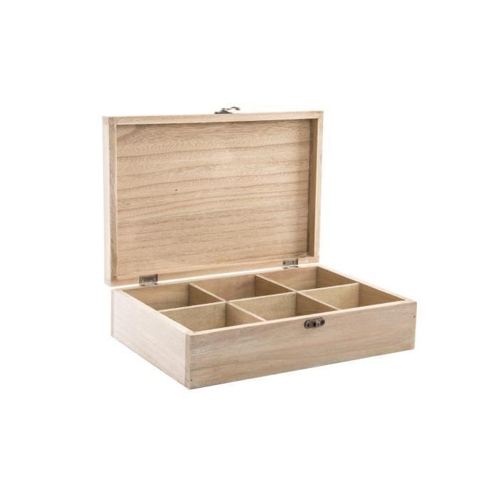 Boite a couture woody - bois 30x21x8 cm