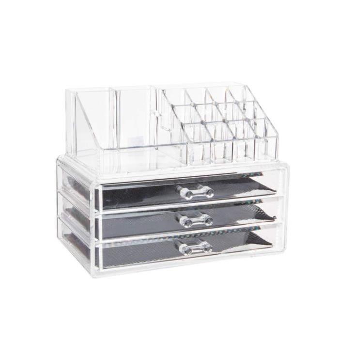 Boite de rangement organisateur salle de bain vanitys - 24x15x19 cm