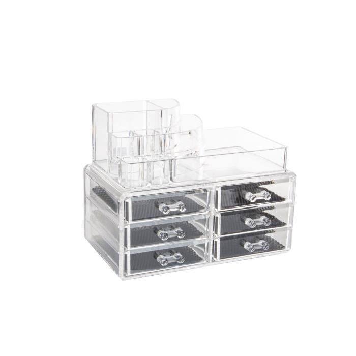 Boite de rangement organisateur salle de bain vanitys - 24x15x18 cm