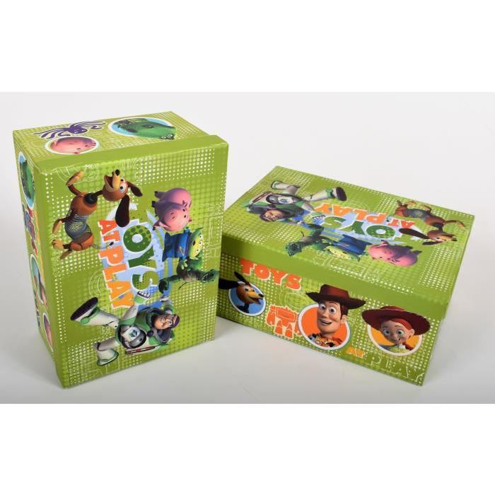 TOY STORY Lot de 2 boites de rangement en carton imprimé - Taille : L - M