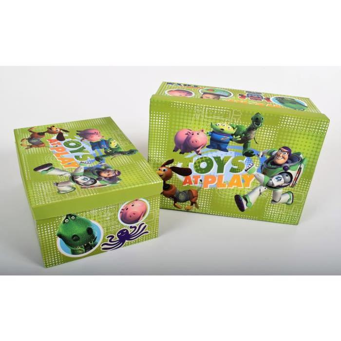 TOY STORY Lot de 2 boites de rangement en carton imprimé - Taille XL - L