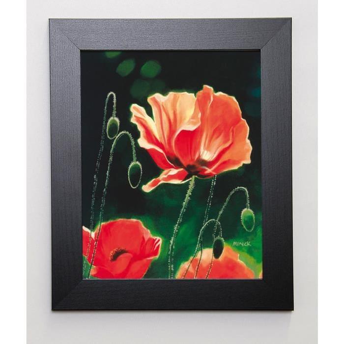 MINCK Image encadrée Coquelicots 31x37 cm Multicolore