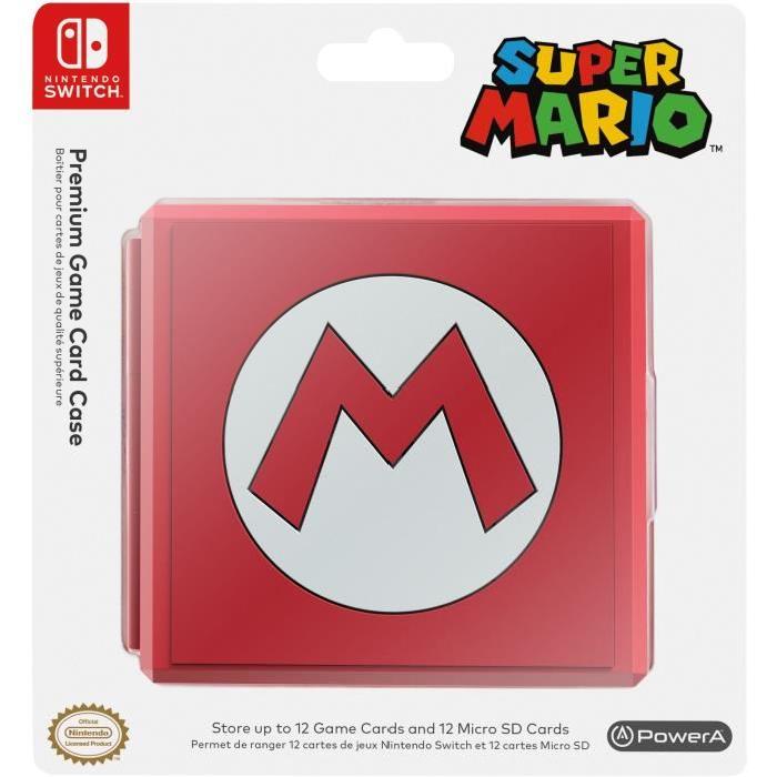 Boîtier pour carte de jeu Mario - Rouge