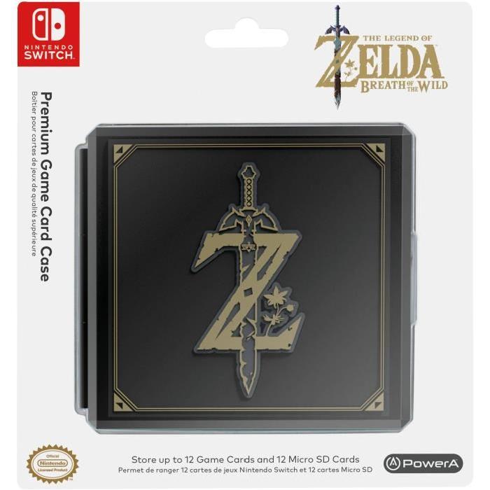 Boîtier pour carte de jeu Zelda : Breath of the Wild - Noir