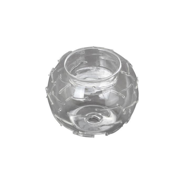 Bougeoir transparent en verre diametre 8 cm