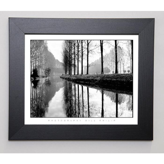 PHILIP Image encadrée Canal, Normandy 31x37 cm Gris