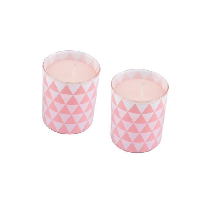 Lot de 2 bougies parfumée verrine imprimée Dragée