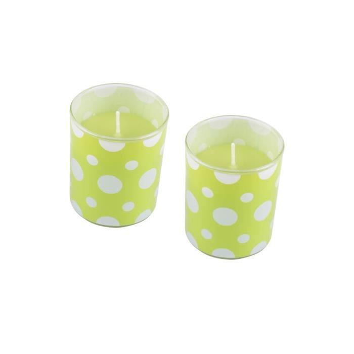 Lot de 2 bougies parfumée verrine imprimée Menthe