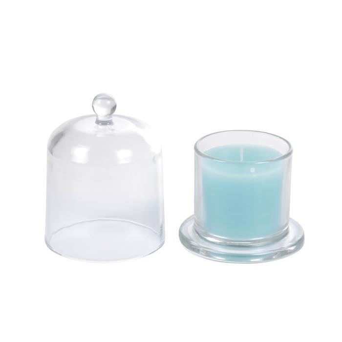 Bougie verrine cloche - 8,4 x h11 cm - Lagon