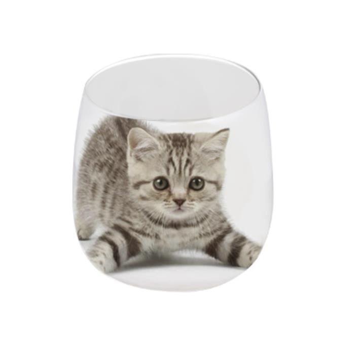 Bougie verrine - Anti-odeurs chat - 8 x h 7,5 cm