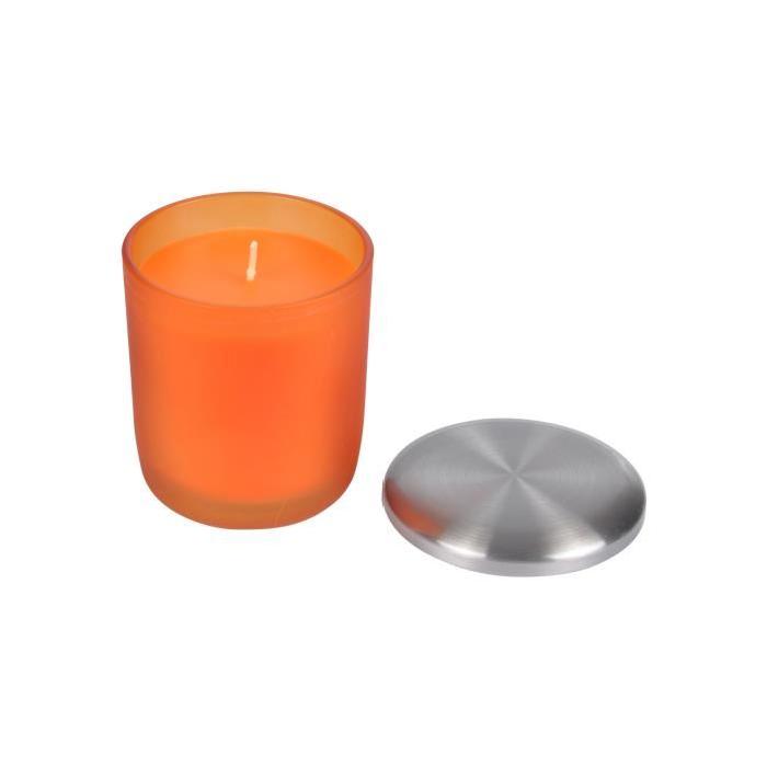 Bougie verrine - 8 x h 9,5 cm - Mandarine orientale